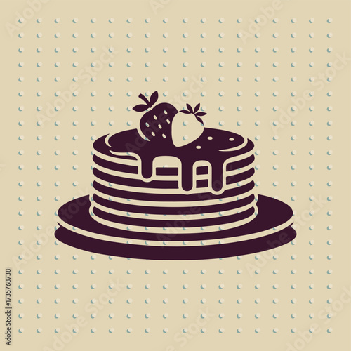 vector " pancakes " illustration vector Design white background