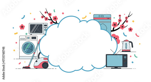 Spring cleaning with brand new home appliances.