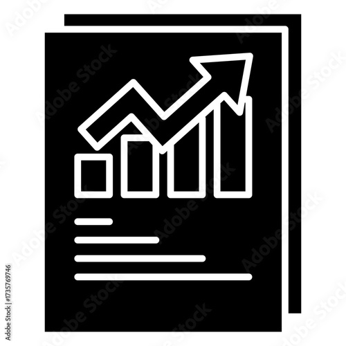 Progress Report Glyph Icon