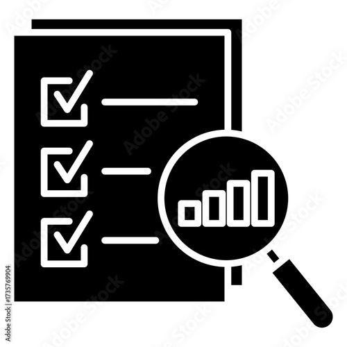 Business Review Glyph Icon