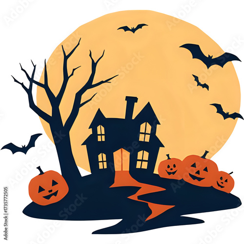 halloween background with pumpkins