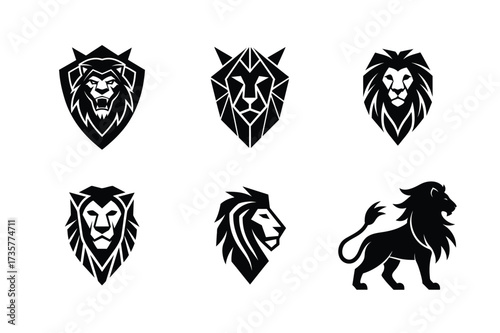 Lion Head Logo Bundle Set | Powerful Vector Collection