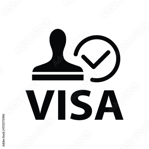 approved visa icon vector stamp sign for design 