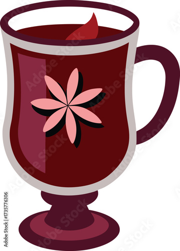 Christmas Mulled Wine Warmth rich mulled red wine with cinnamon sticks, orange garnish, cozy steam