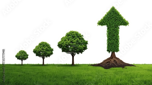 A conceptual and illustrative image showcasing sustainable business growth and environmental commitment.