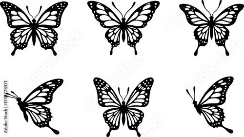 Elegant Butterfly & Floral Silhouette Collection