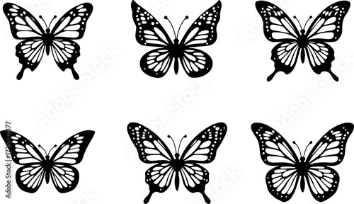 Elegant Butterfly & Floral Silhouette Collection