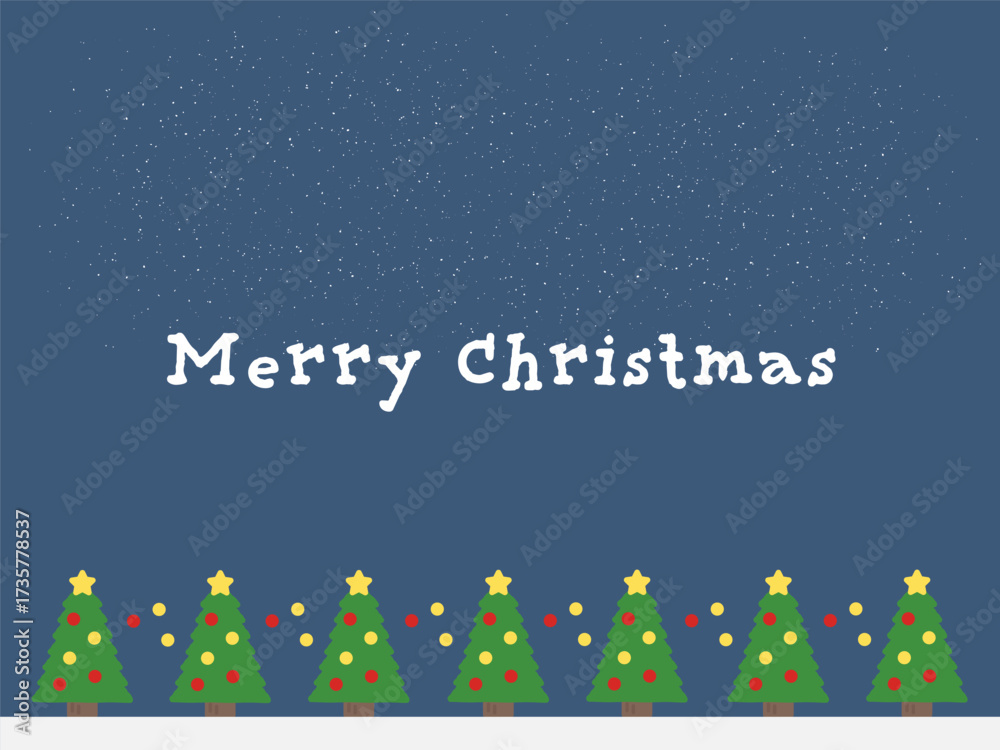 Fototapeta premium クリスマスツリー フレーム イラスト