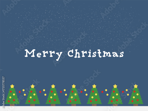 クリスマスツリー　フレーム　イラスト