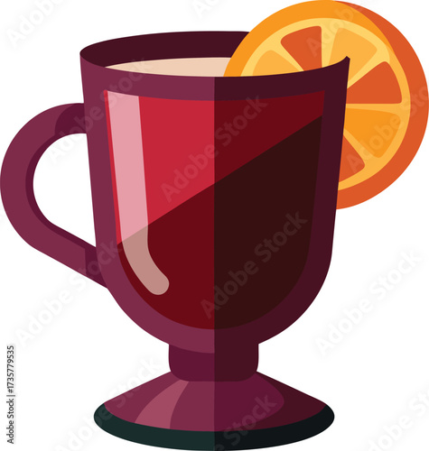 Christmas Mulled Wine Warmth traditional hot mulled wine served with cinnamon, cloves, and orange