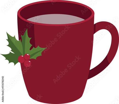Christmas Mulled Wine Warmth inviting winter goblet of spiced red wine with orange and steam