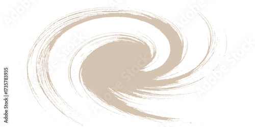 Abstract brown and white chocolate swirl spiral background pattern of liquid cream twirl design. circle, shape, milk, tunnel, vector, 3d, space, water