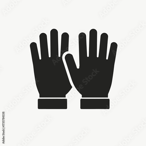 Protective gloves displayed on plain background to prevent injury and ensure safety during building construction work. Protective gloves keep your hands safe from dust, debris,