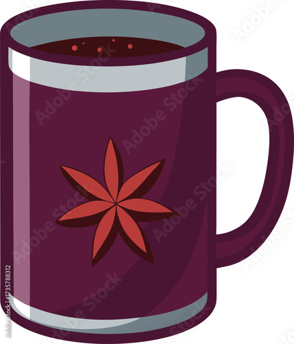 Christmas Mulled Wine Warmth rich mulled red wine with cinnamon sticks, orange garnish, cozy steam