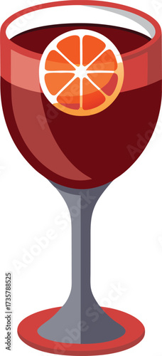 Christmas Mulled Wine Warmth steaming spiced red wine with orange slice, cinnamon stick, and star anise