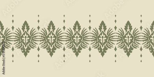 Saree Sarong Motifs Ikat floral paisley embroidery floral.ikat ethnic oriental  seamless pattern traditional.Ikat embroidery style abstract embroidery design for texture,fabric,clothing,wrapping.