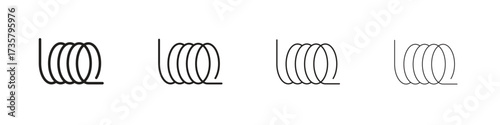 Wire coil icon concept. editable vector trendy illustrations.