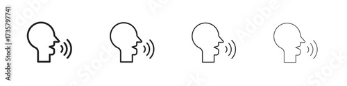 Voice control icon concept. editable vector trendy illustrations.