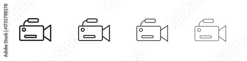 Video camera icon concept. editable vector trendy illustrations.