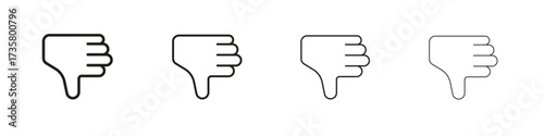 Thumb down icon concept. editable vector trendy illustrations.