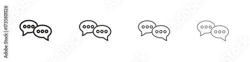 Text chat icon concept. editable vector trendy illustrations.