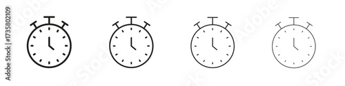Stopwatch icon concept. editable vector trendy illustrations.