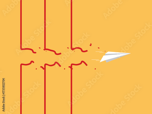 Paper airplanes overcome various obstacles