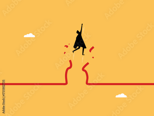 Businessman flies through resistance