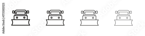 Snowplow icon concept. editable vector trendy illustrations.