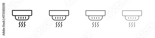 Smoke detector icon concept. editable vector trendy illustrations.