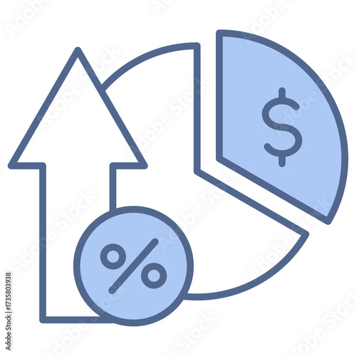 Margin Growth Blue Icon