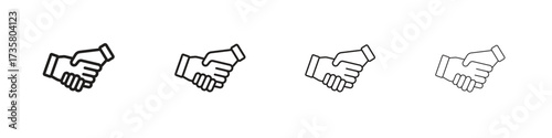 Shake hands icon concept. editable vector trendy illustrations.