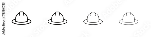 Safety helmet icon concept. editable vector trendy illustrations.