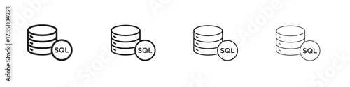 SQL icon concept. editable vector trendy illustrations.