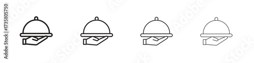 Restaurant Tray icon concept. editable vector trendy illustrations.