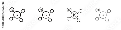 Potassium icon concept. editable vector trendy illustrations.