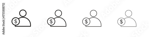 Personal loan icon concept. editable vector trendy illustrations.