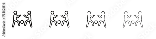 People playing Ball icon concept. editable vector trendy illustrations.