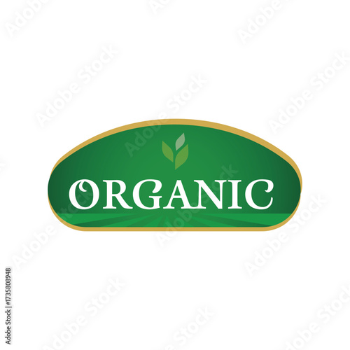 Natural green Organic Food Label Logo Design. Food ingredients, Organic Vector.