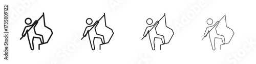 People Climbing icon concept. editable vector trendy illustrations.