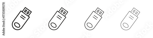 Pendrive icon concept. editable vector trendy illustrations.