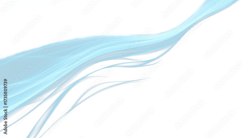 Naklejka premium Semi-transparent blue air wave texture PNG on transparent background for universal design.