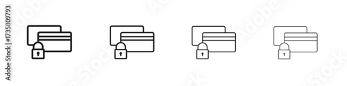 Payment security icon concept. editable vector trendy illustrations.
