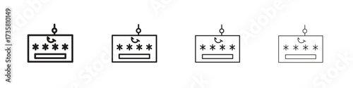 Password phishing icon concept. editable vector trendy illustrations.