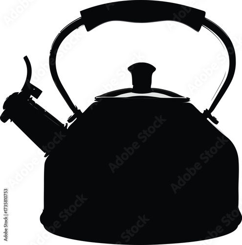 Nuclear explosion silhouette mushroom cloud symbol power threat disaster vector