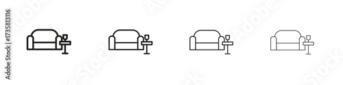 Lounge icon concept. editable vector trendy illustrations.