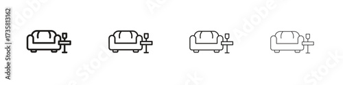 Lounge icon concept. editable vector trendy illustrations.