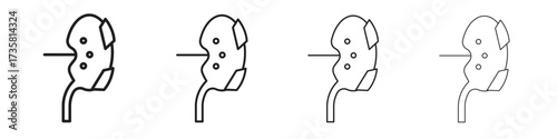 Kidney disease icon concept. editable vector trendy illustrations.