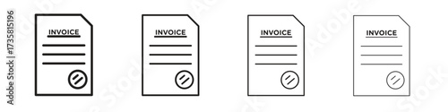 Invoice icon concept. editable vector trendy illustrations.