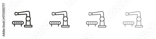 Industrial robot icon concept. editable vector trendy illustrations.